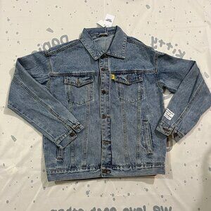 Gallery Dept Blue Denim Jacket With Embroidered Logo